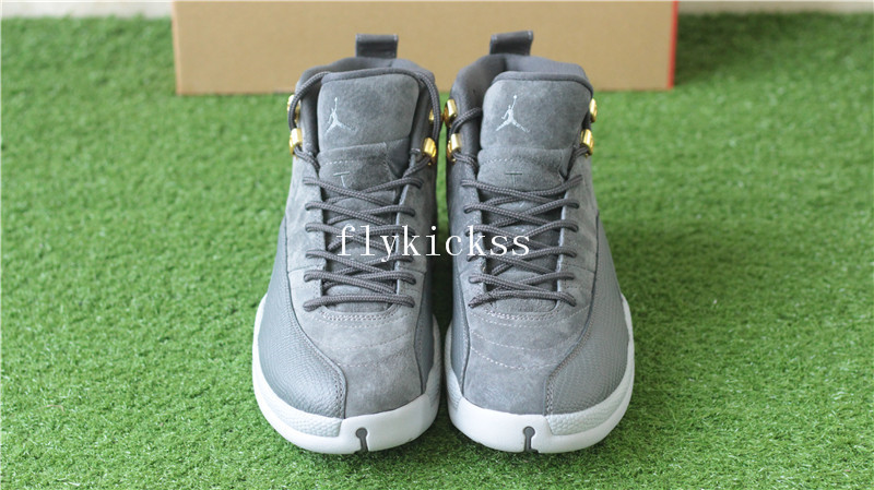 Authentic Air Jordan 12 Grey Suede